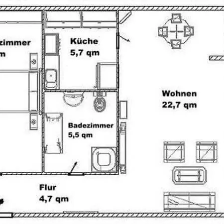 アパート Ferienwohnung Furstenhof *